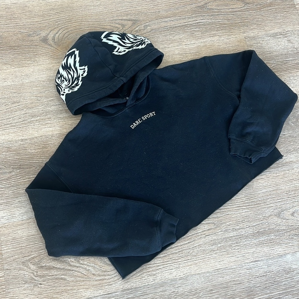 Darc Sport Black Hoodie with White Accents